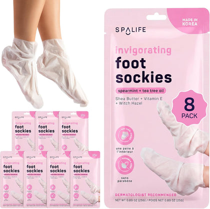Moisturizing Foot Sockies | Foot Mask for Dry Cracked Feet | Tea Tree Oil Softening Booties | Callus Remover