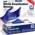 Nitrile Exam Gloves, 4 Mil MED+ Powder-Free Latex-Free Cooking Food-Safe Disposable Medical Gloves Blue Violet 100Ct
