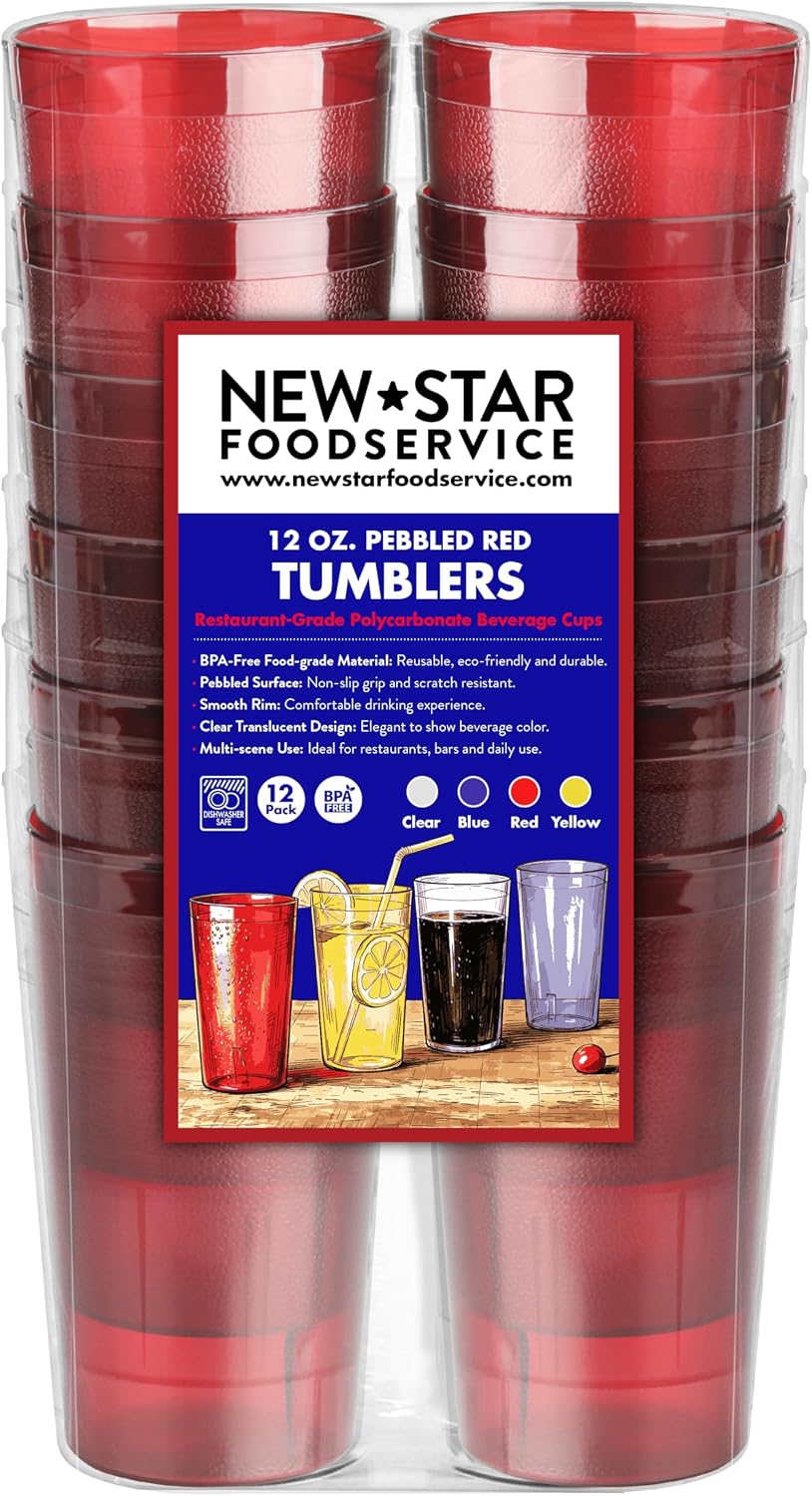 530028 Tumbler Beverage Cup, 12 oz, Red