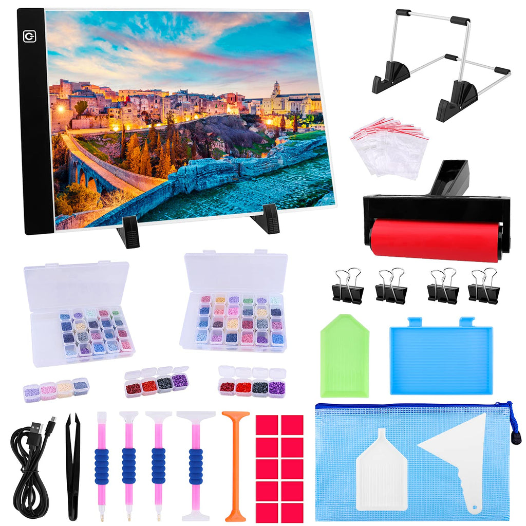 A4 LED Light Pad for Diamond Art, USB Powered Light Board Kit