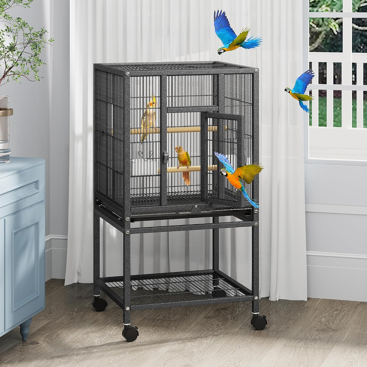 41 inches Metal Bird Cage for Parakeets