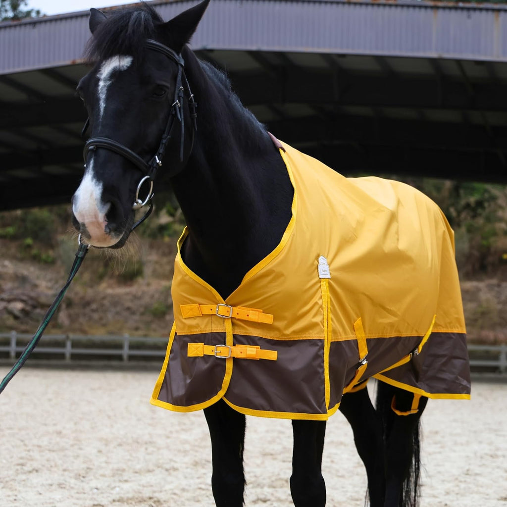 420D Ripstop Lightweight Horse Turnout Sheet, No Fill, Water-Resistant & Breathable Horse Blanket for Spring and Mild