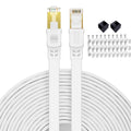 Cat 8 Ethernet Cable 50 ft High Speed Flat Internet Network RJ45 Cable Shielded 2000Mhz 40Gbps LAN Patch Cables Cords