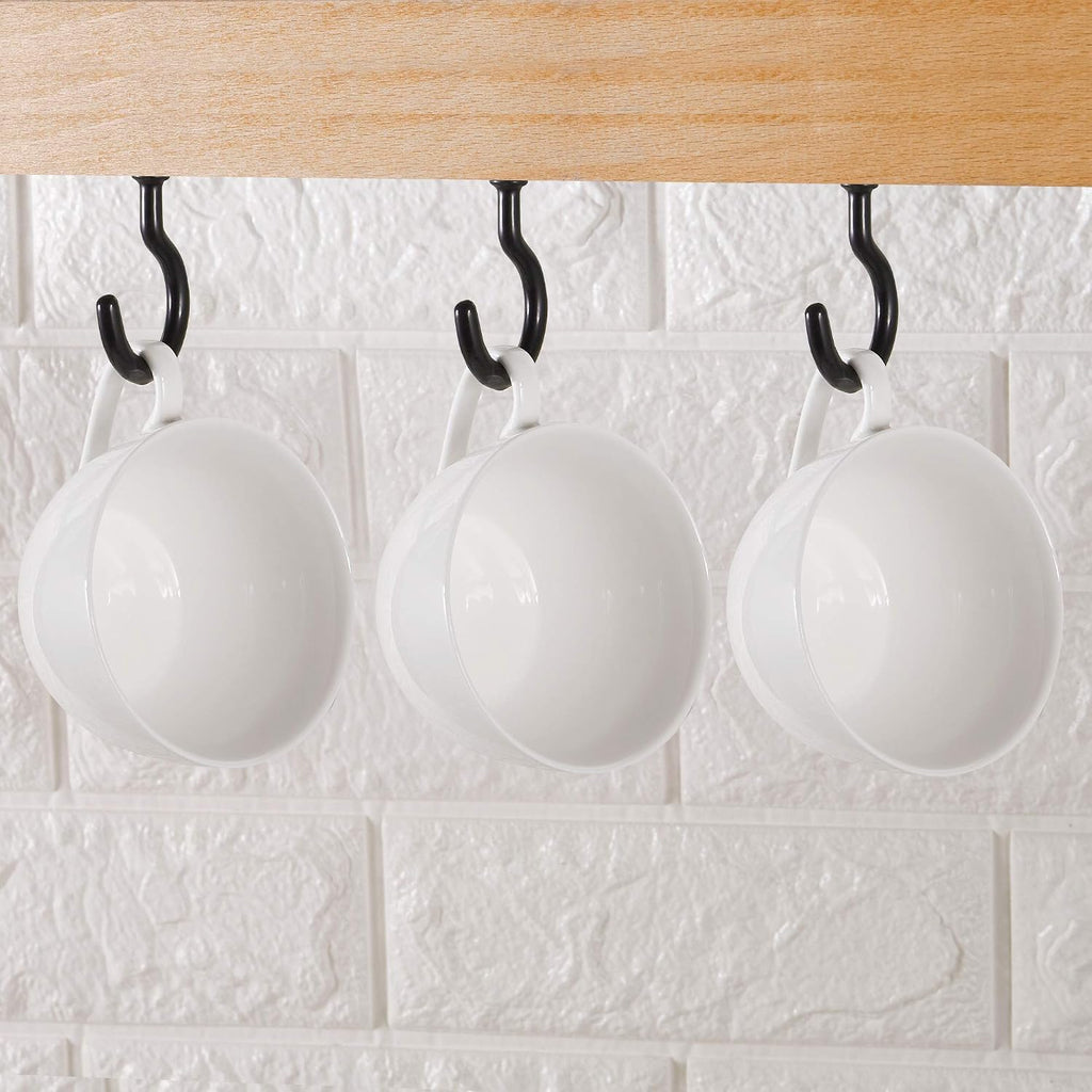 2 Inch Ceiling Hooks, Vinyl Coated Screw-in Cup Hook for Hanging Plants, Lights, Mugs - Heavy Duty Indoor Outdoor