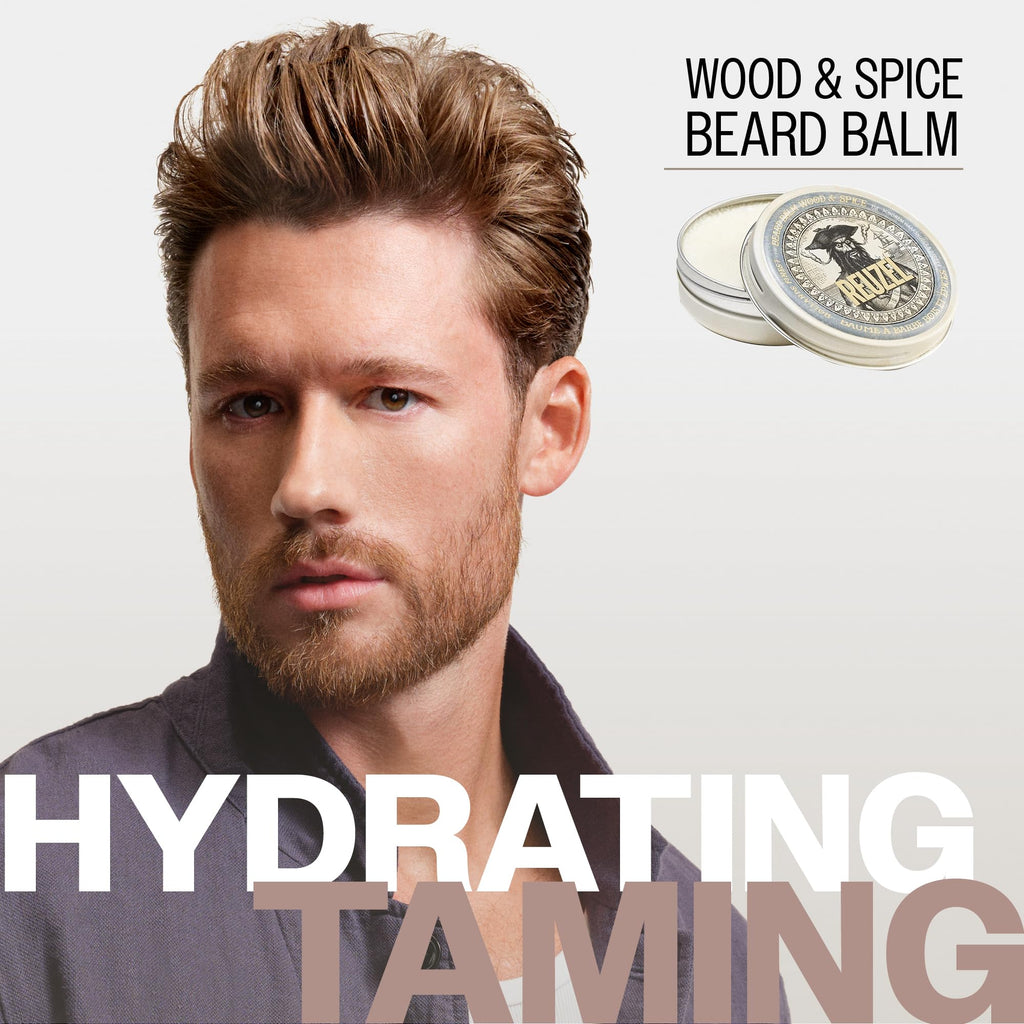 Beard Balm, Wood & Spice, Masculine Scent, 1.3 oz