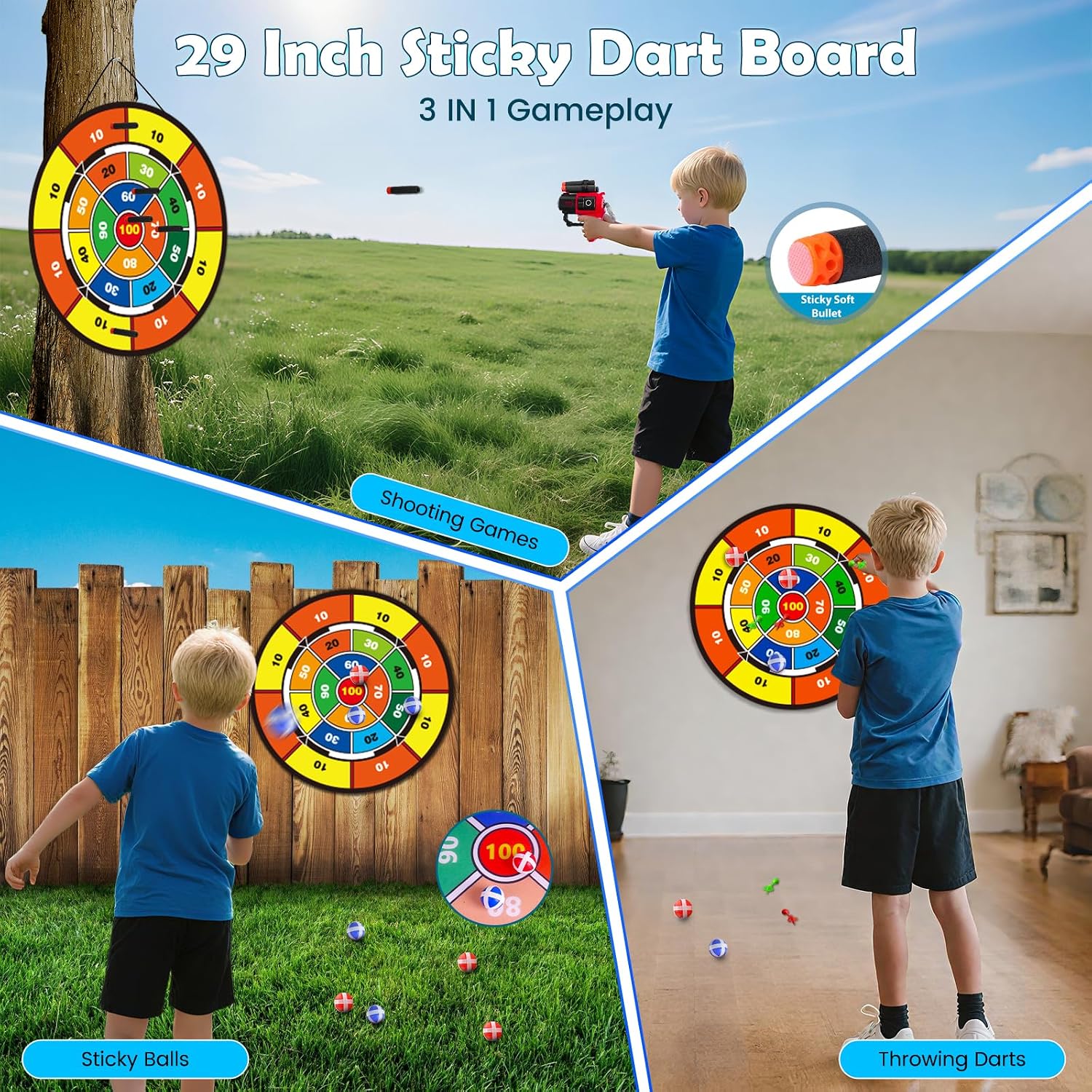 2 Pack Bow and Arrow Toy with LED Light - 4 in 1 Archery & Dart Game Set with 20 Suction Cup Arrows, Shark Glow