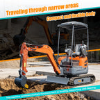 Mini Tracked Excavator, Equipped with a Pilot-Operated System, Is Suitable for Excavation and Bulldozing Projects in