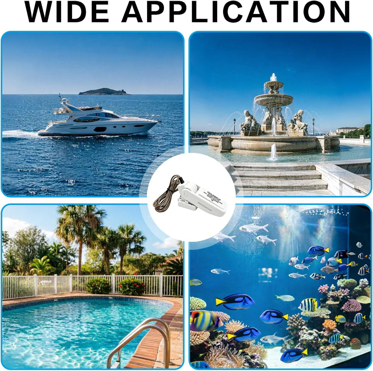 Bilge Pump Float Switch, Water Level Controller for Marine Boat RV Yacht