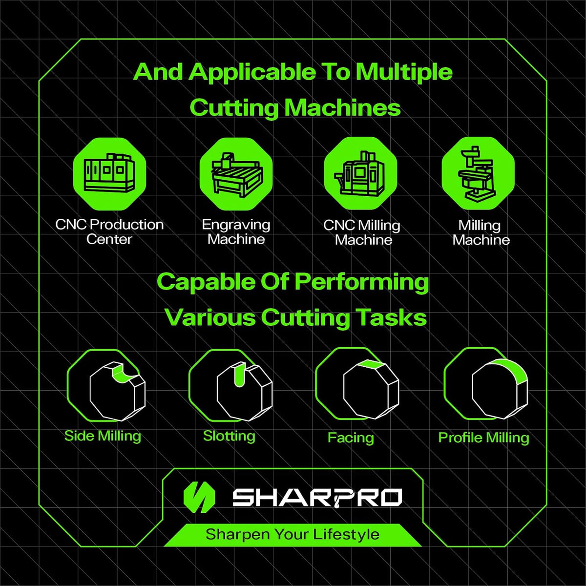 1/4'' Shank Carbide Ball Nose End Mill Bits, 2 Flute Solid Carbide