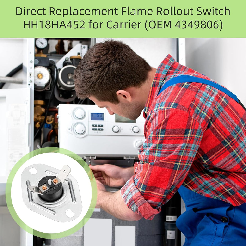 HH18HA452 Furnace Flame Rollout Limit Switch Fit for Carrier Furnaces