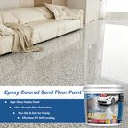 Epoxy Colored Sand Self Leveling Flat Floor Paint (Beige 5 Gallon)