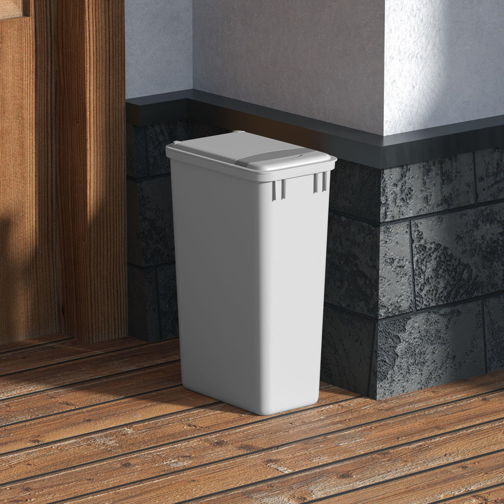 Dowell 50Qt Waste Trash Container, 13Gal, Plastic, Stackable, for Kitchen/Bathroom/Office, Tall Trash Can 22-3/8"H