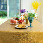 Gold Sequin Tablecloth 90" x 132"
