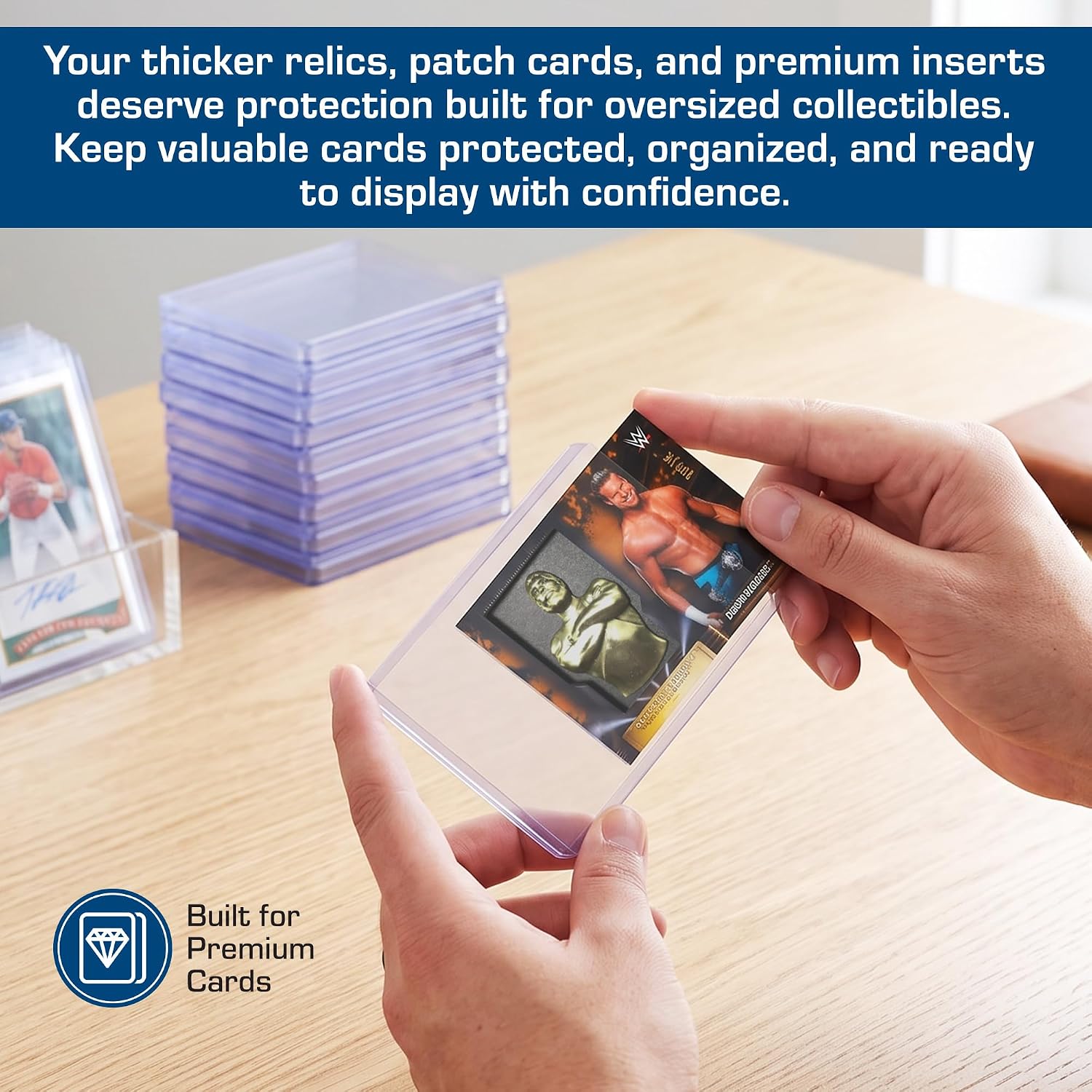 197 PT. Thick Card Topload Holder - Pack of 10 | Durable Rigid PVC Toploader | Toploaders for Memorabilia, Jersey