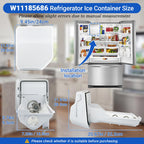 W11185686 Refrigerator Ice Container Replacement Part (OEM)