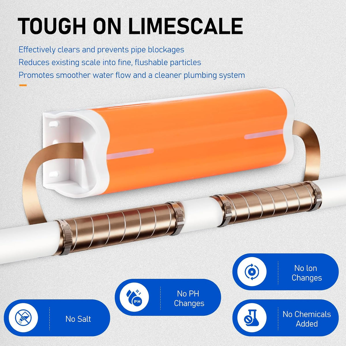 Capacitive Electronic Water Descaler Salt-Free Whole House Water Soften