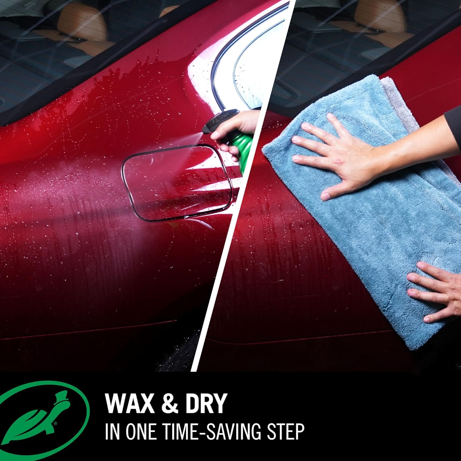 50834 1-Step Wax and Dry, Quick and Easiest Step to High Shine, for Cars, Trucks, Motorcycles and RVs, 26 oz. Double