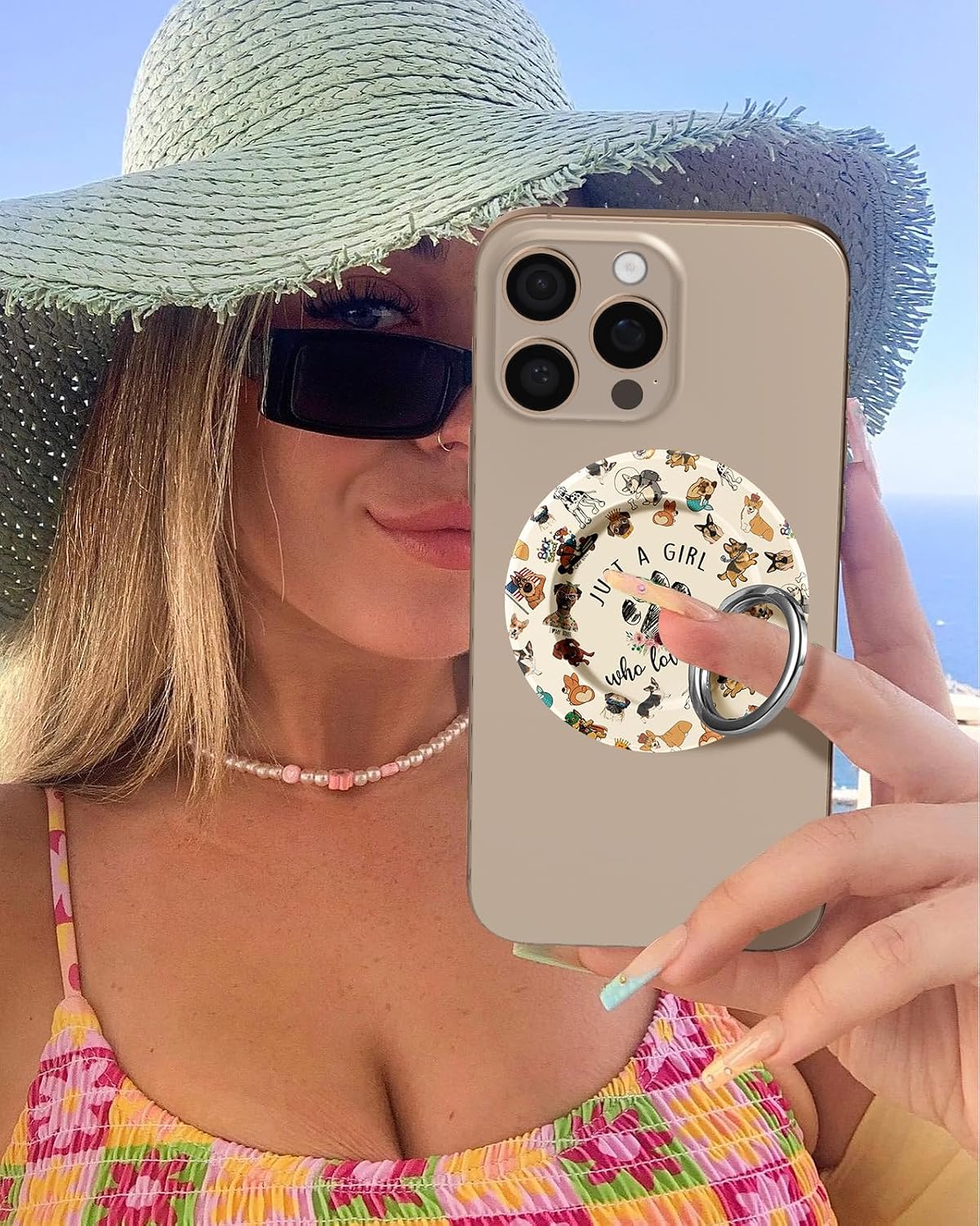 Magnetic Phone Grip - Compatible with MagSafe Phone Grip Ring Stand for iPhone 17/16/15/14/13/12 Series Dogs Dog