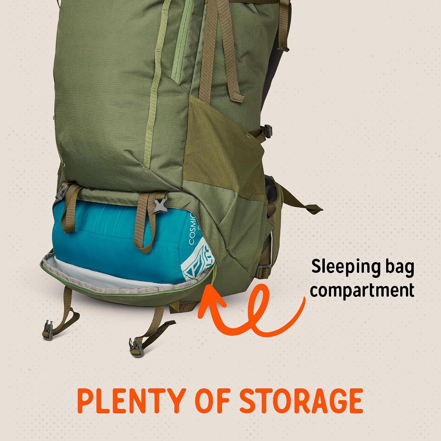 Kelty Asher Backpack, Daypack to Multi-Day Backpacking Capacity, Hiking, Lightweight Travel Pack, Internal Frame (65L