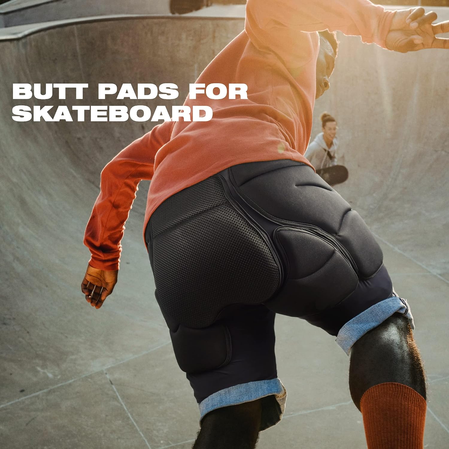 3D Protection Hip Butt Pads XPE Protective Paded Short | Tailbone Protective, Impact Crash Pad for Skiing Snowboard