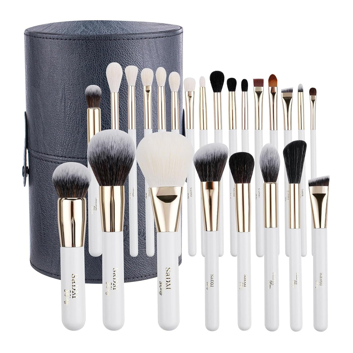 Makeup Brush Set (24 Pieces) - Includes Foundation, Powder, Concealers, Highlighter, Contour, Eye Shadows & Blush