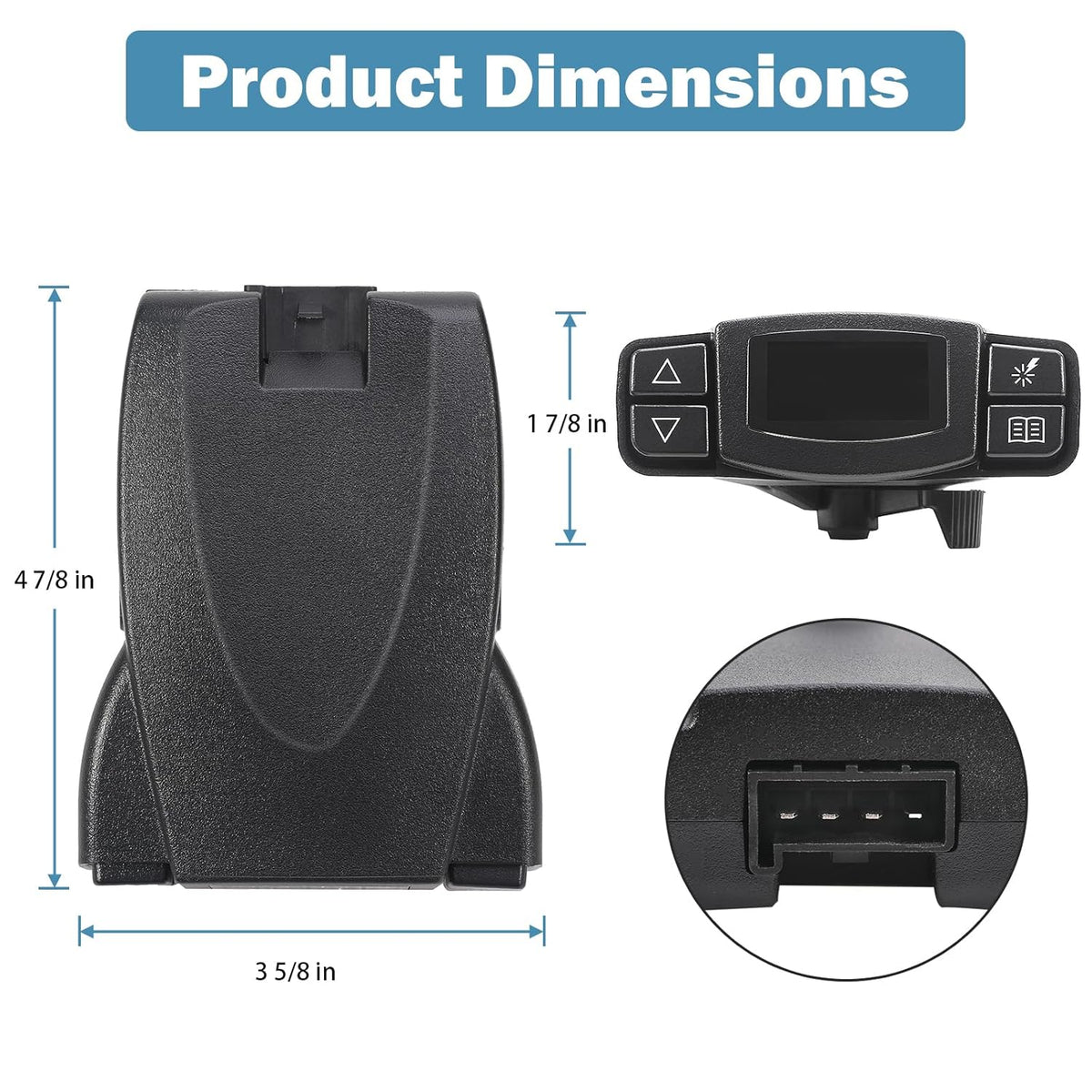 90195 Electric Proportional Trailer Brake Controller, 1-4 Axles