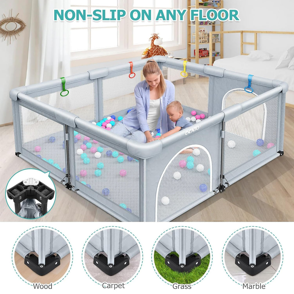 Baby Playpen Foldable Large Playpen for Babies and Toddlers 71×59 | Baby Play Pen Portable Playpen Fence Kids Safety