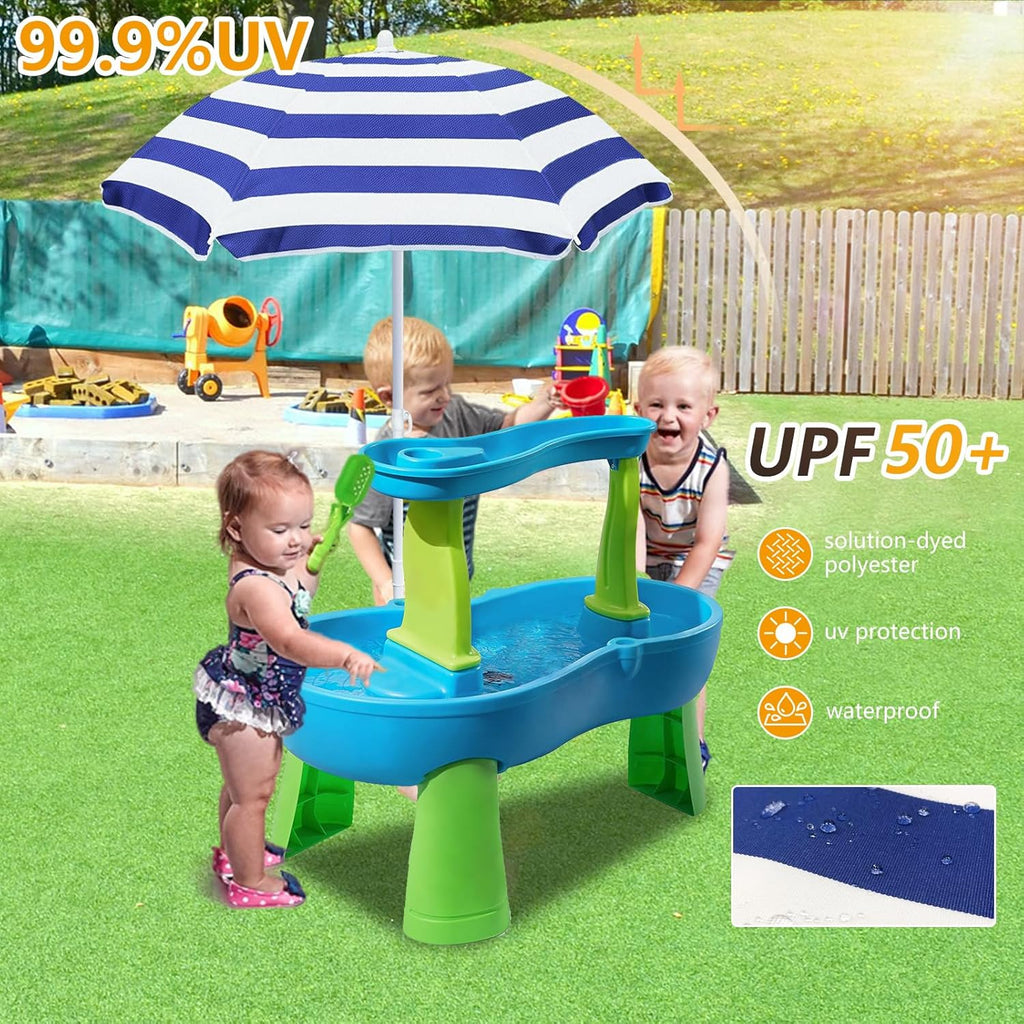 Beach Umbrella for Kids Water Table & Picnic Table Shade, Heavy-Duty Children's Portable Outdoor Umbrella, 47 Inch UV