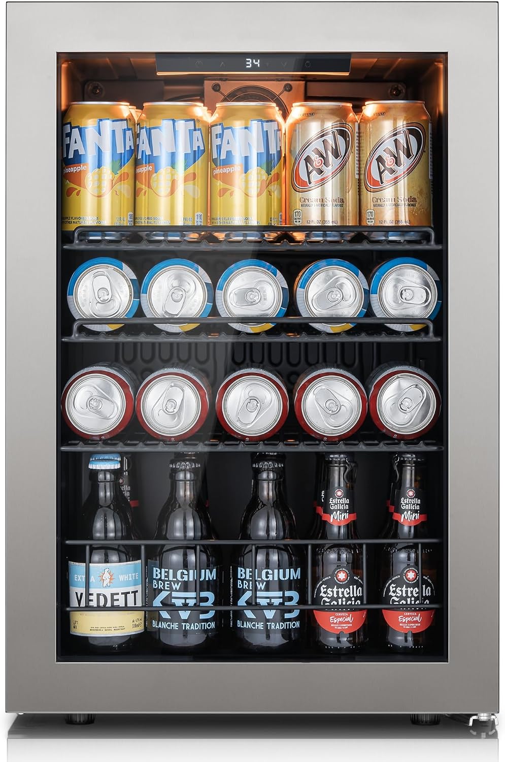 85 Cans Mini Fridge, Beverage Refrigerator Cooler for Drink, Beer