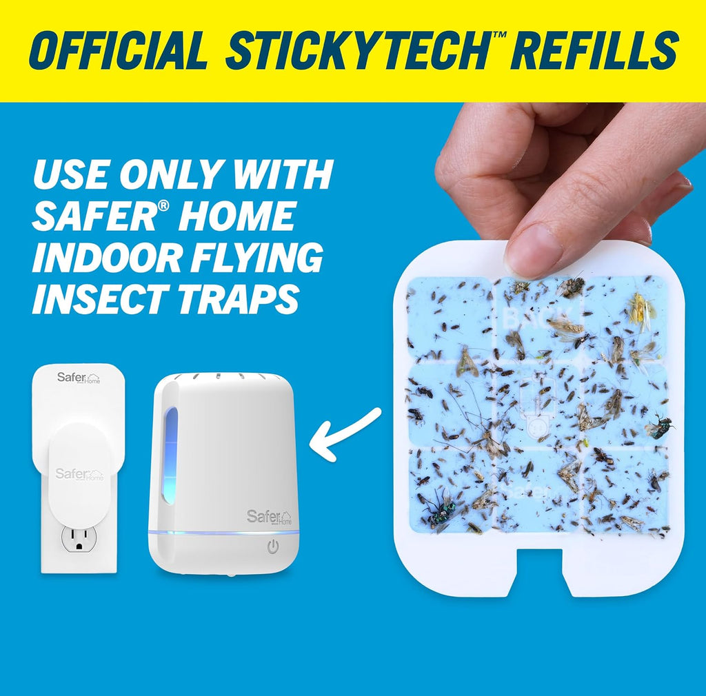 Home Flying Insect Trap Official Refills | 3 Glue Card Refills for Plug-In Fruit Fly, Moth & Gnat Trap, Fruit Fly