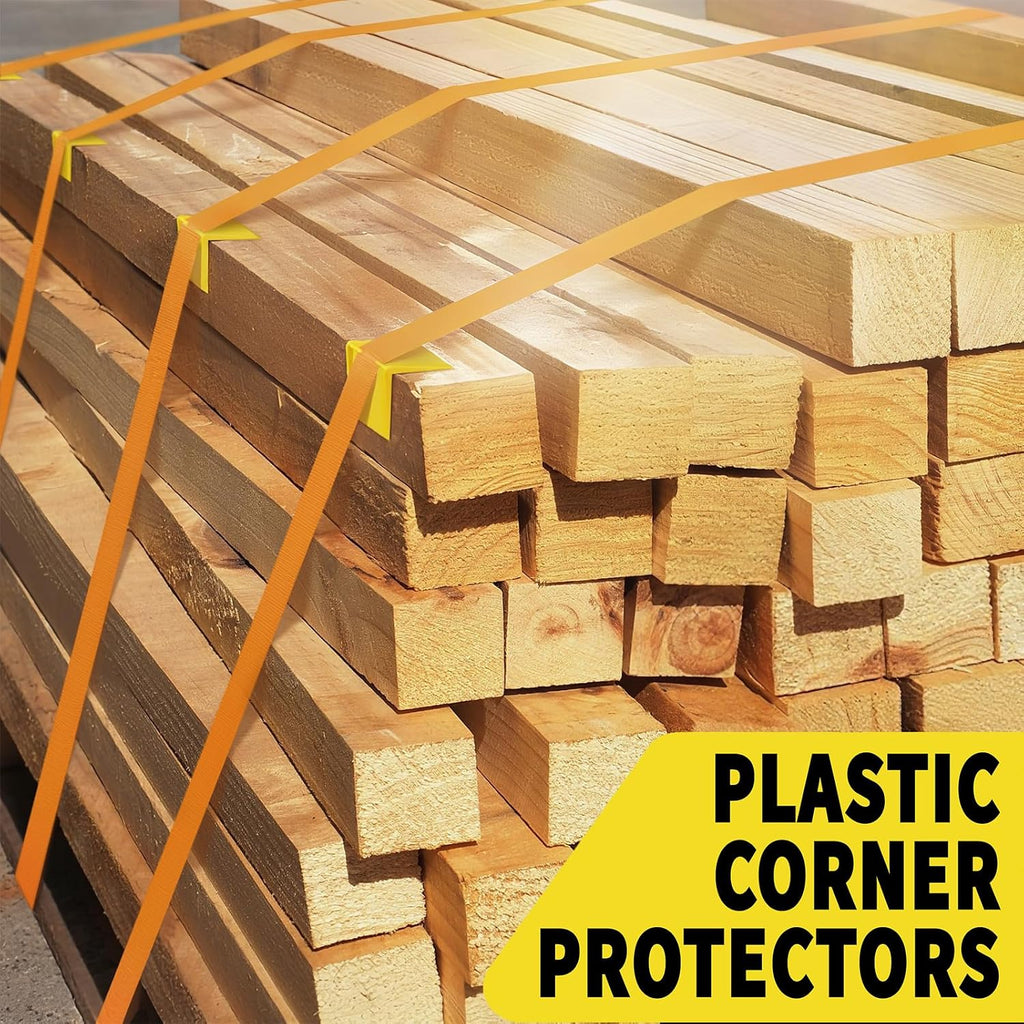 20-Pack 2 inch V-Shaped Corner Edge Protectors for Flatbed, Yellow