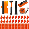 Laminate Flooring Tools, 65-Piece Wood Flooring Installation Kit with Double-Faced Rubber Mallet, 10” Contour Gauge