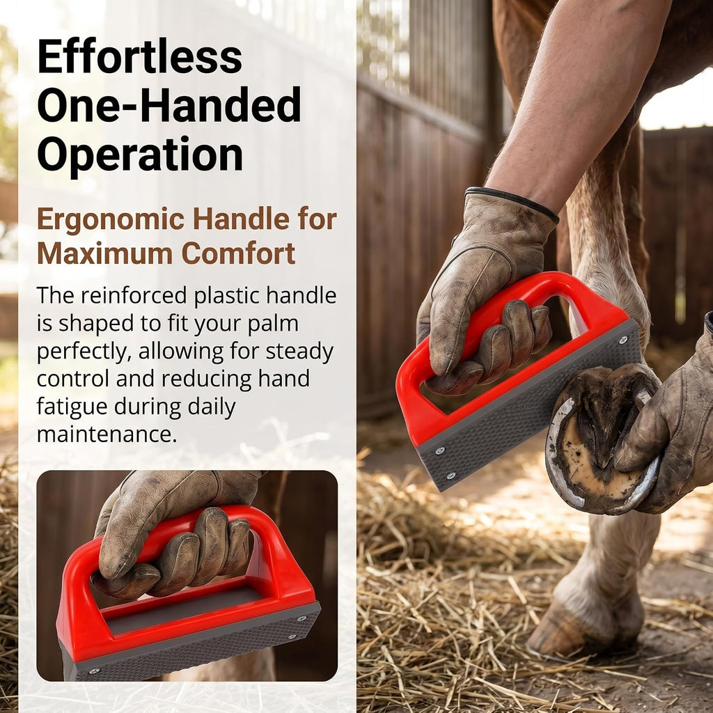 Mini Hoof Rasp for Horses Goats,Farrier Rasp, Ergonomic Portable Farrier Tool, Hoof Trimming File for Foals Ponies