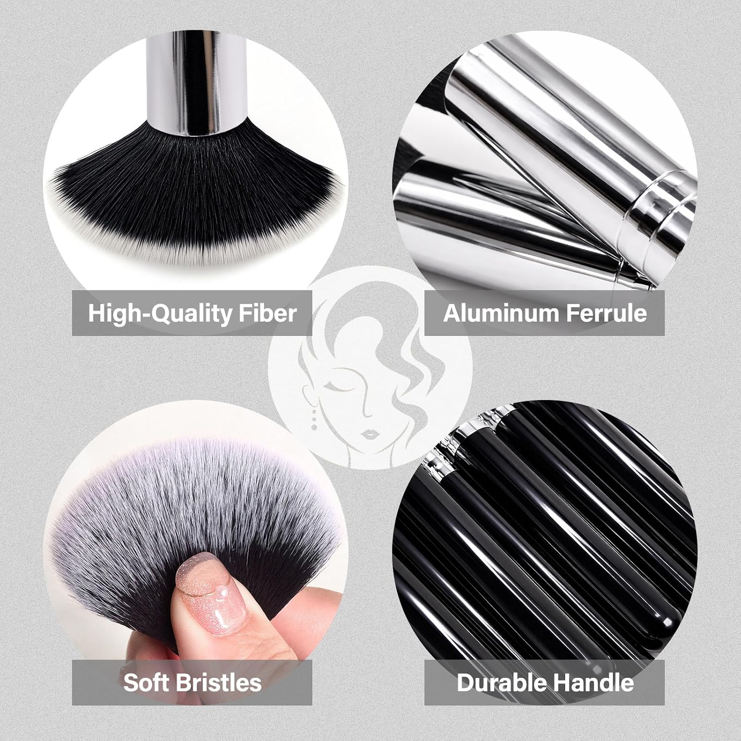 Makeup Brushes Set, Mlemle Professional 25 Pcs Makeup Kit, Include Foundation Powder Blush Concealers Eye shadows 21