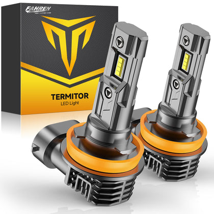 H11/H8/H16 Light Bulbs, 16000 Luments 900% Brightness, 6500k cool white, 1:1 Mini Size, 60000HRS Lifespan