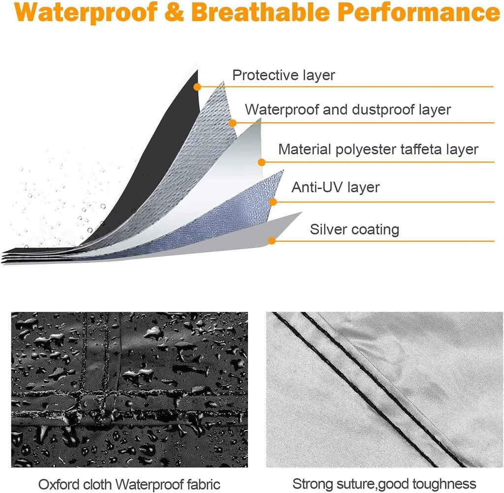 Sedan Car Cover Waterproof Heavy Duty All Weather Protection Snow Anti-UV Windproof Outdoor Full Car Cover Fit for