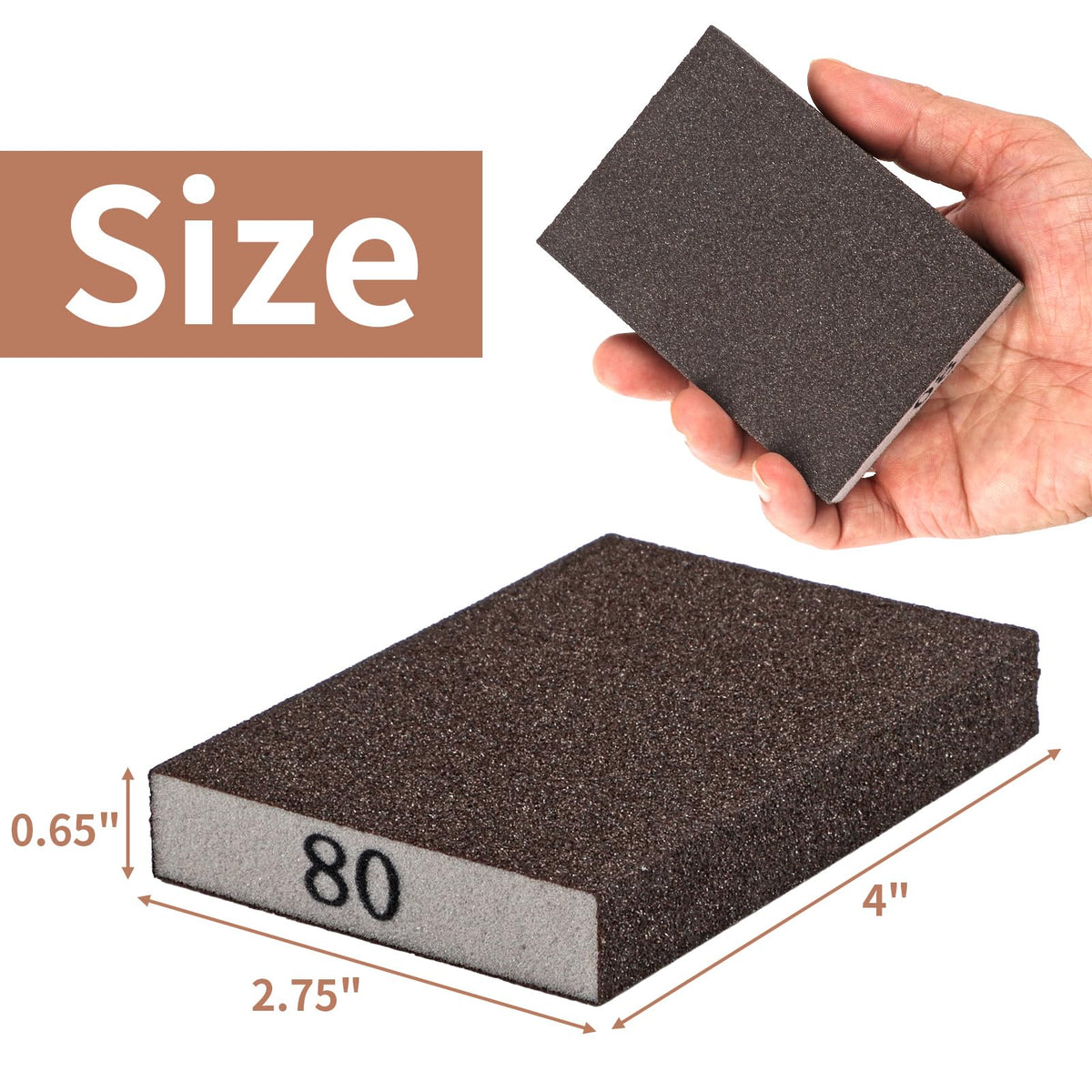 8 Pack Sanding Sponge Block, Wet Dry Sandpaper Sand Paper for Drywall Wood