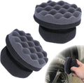 2 PCS Tire Shine Applicator Pad, Hex Grip Tire Dressing Applicator | Reusable Tire Foam Sponge, Tire Shine Brush, Car