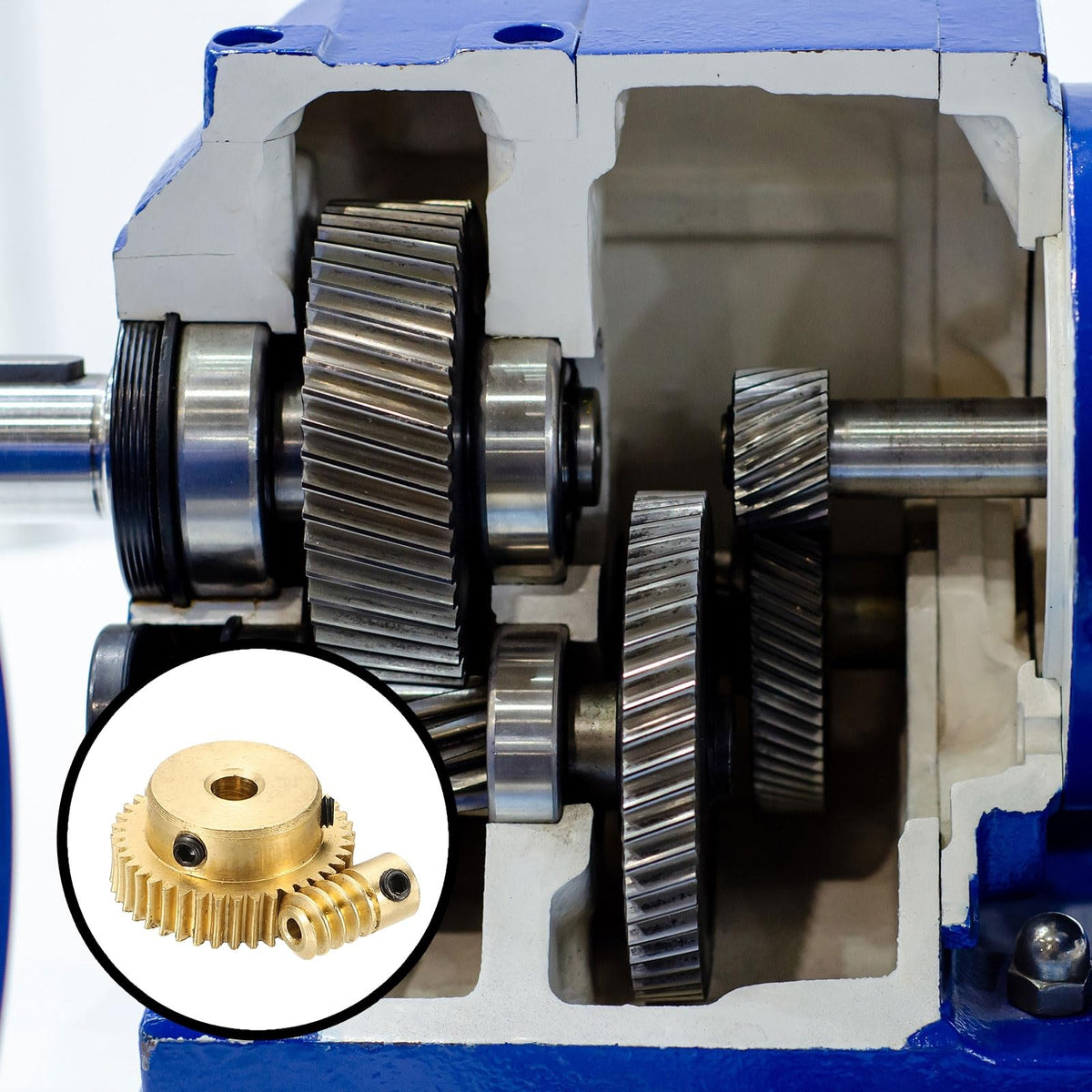 uxcell Worm Gear Set Right Rotation 40T 0.5 Module 1:40 Reduction Rate