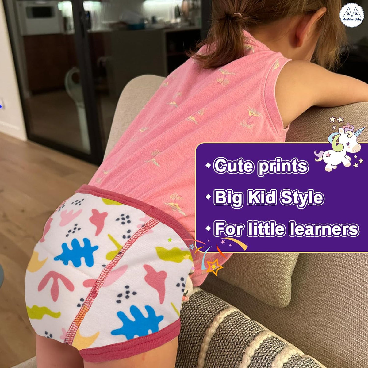 Training Underwear Absorbent Cotton Potty Training Pants, 3T