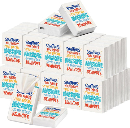 50 Pack Inspirational Pocket Tissues Travel Size for School Classroom