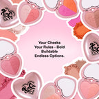KimChiChic Beauty Thailor Blush Duo, Heart Compact Powder Blush for Cheeks