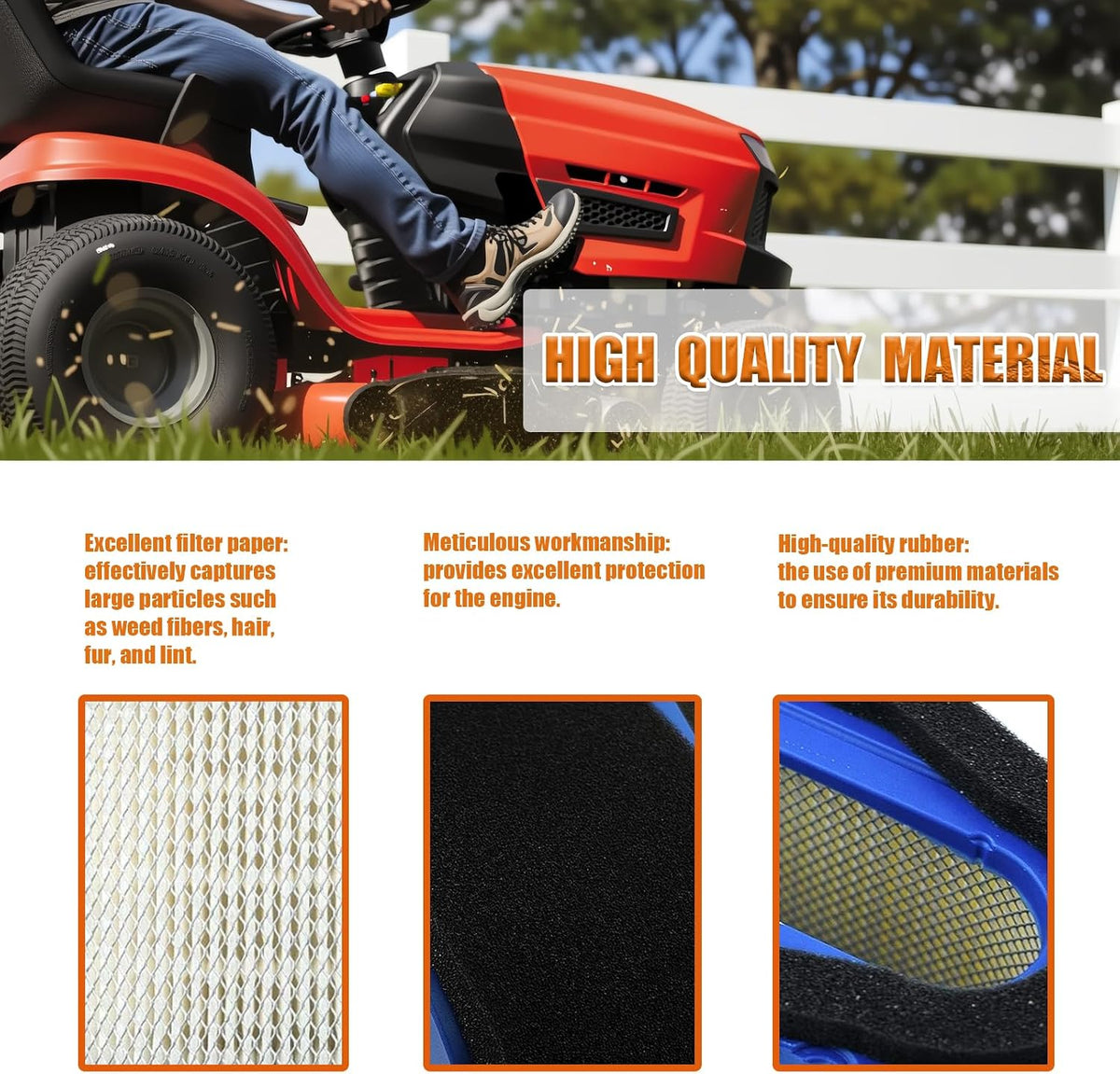 X320 Air Filter & Oil Filter Tune Up Kit for JD Z445 X500 GT245 LG249 X324 GX335 X340 GX255 X360 Lawn Mower with Kawasaki Engines Compatible with Kawasaki FH721V FH601V FH641V FH680V FH661V