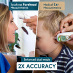 Pro Series | Ear Thermometer with Non-Touch Forehead Function | Superior Accuracy for Adults, Kids, Babies | Premium
