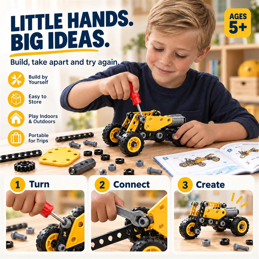 10-in-1 Motorized STEM Building Toys for Kids Ages 5+