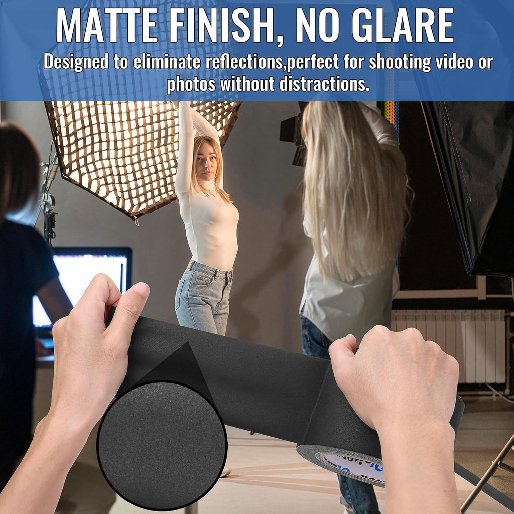 Black Gaffer Tape Bulk 6 Pack 11 Mil Industrial Grade 3’’ x 30 Yards