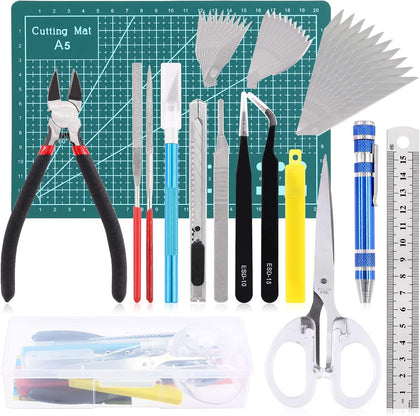 39Pcs Model Tools Kit Model Building Tools Hobby Model Tools Modeler Basic Tool Model Kit Crafts Tools Universal for