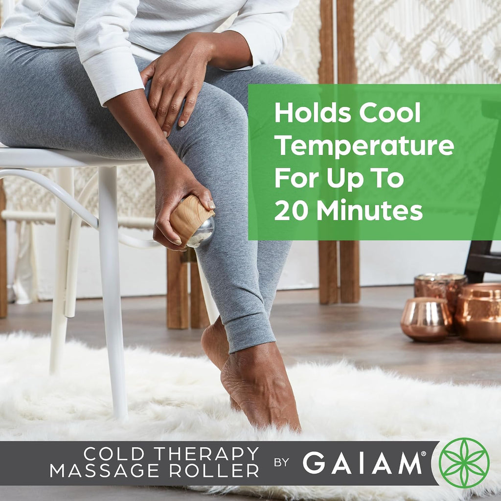 Cold Therapy Massage Roller, Ergonomic Grip (Black) | Cold Therapy Roller | Targeted Muscle Recovery, Soreness &