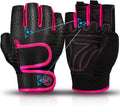 Workout Gloves Padded Weight Lifting Gloves for Men/Women, [3MM Gel] Fingerless Grip Gym Gloves Fitness Gloves for