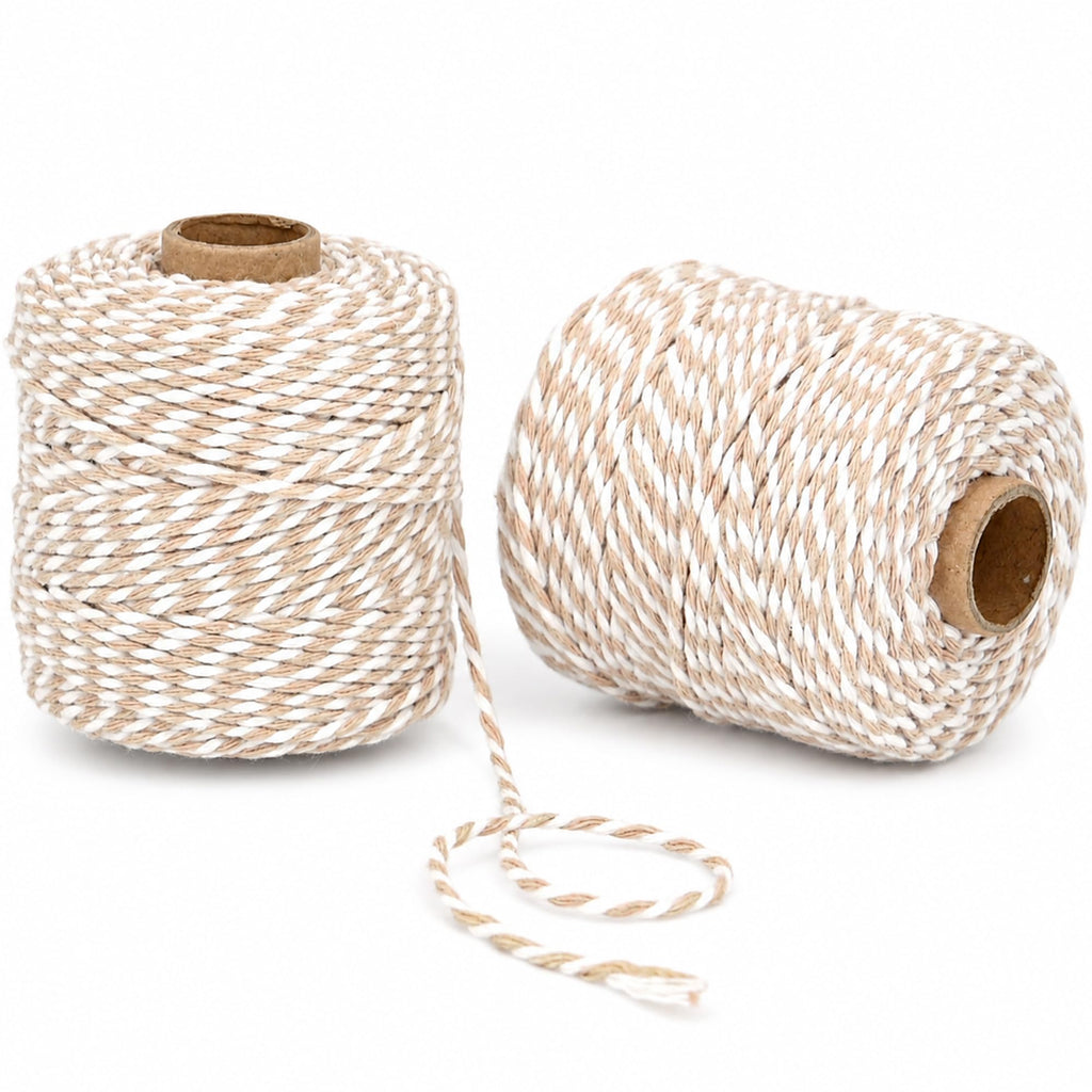 Cotton Twine String,2mm Thick, 164 Feet per Roll, 2 Pack